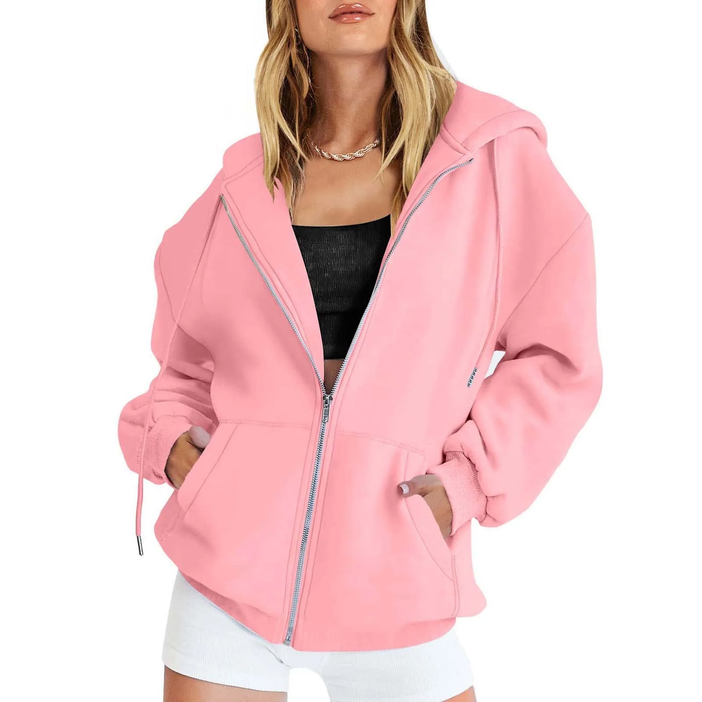 Sweat à capuche zippé oversize pour femme – DRIPMOOD