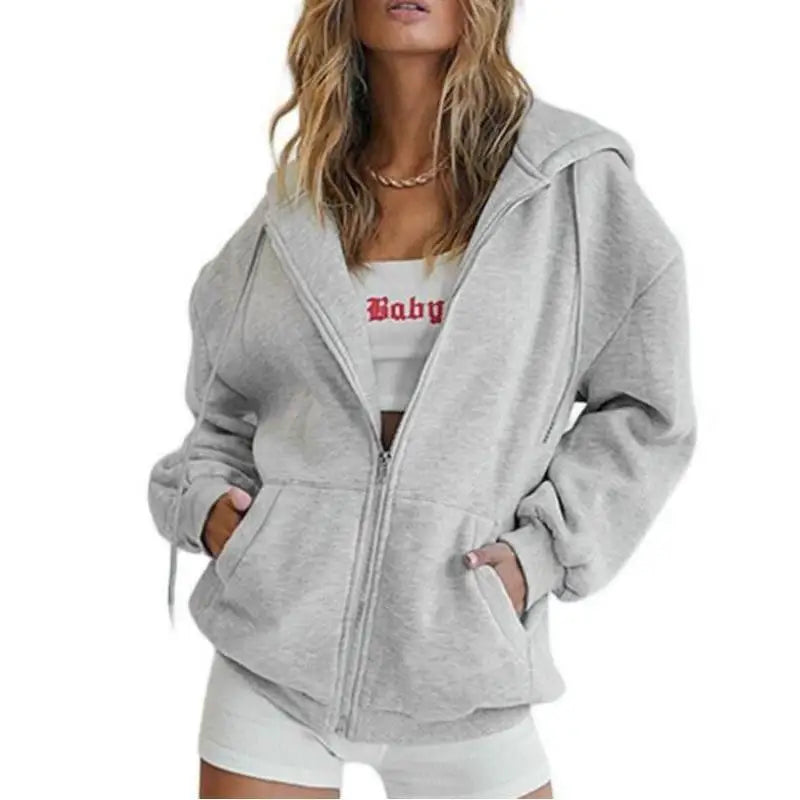 Sweat à capuche zippé oversize pour femme – DRIPMOOD